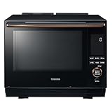 TOSHIBA(東芝) スチームオーブンレンジ 石窯ドーム ER-D5000A(K)ブラック 250℃ 1段調理 フラットテーブル 電子レンジ 赤外線センサー ノンフライ調理 簡単お手入れ 小型 新生活 一人暮らし 二人暮らし ファミリー