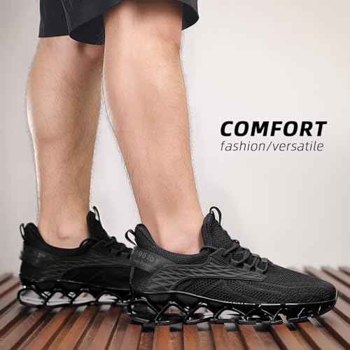 Image of Men's Fashion Sneakers Slip on Walking Running Shoes Blade Tennis Casual Comfort Non Slip Work Sport Athletic Trainer