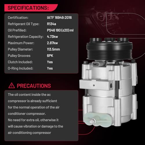 BDFHYK 57129 Air Conditioning A/C Compressor Compatible with Ford F-150 F-250 F-350 Super Duty, Compatible with Mercury Cougar, Grand Marquis by BDFHYK - Image 7
