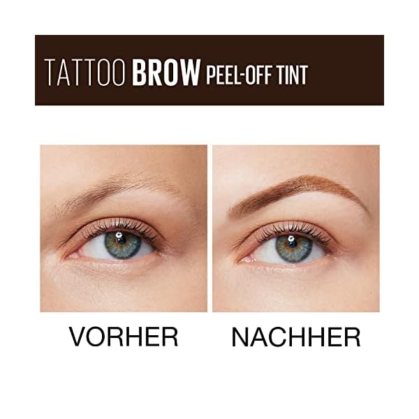 Maybelline New York Tattoo Brow Gel-Tönung für Augenbrauen, zum Abziehen, semi-permanente Farbe, wasserfest, hält bis zu… – Bild 11