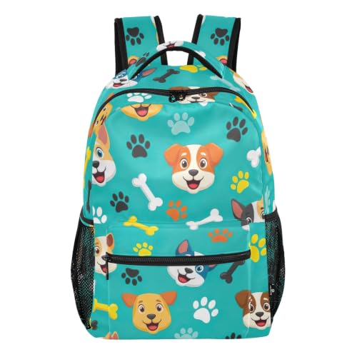 Sac à dos pour enfants chien bleu sarcelle idéal pour l'école primaire
