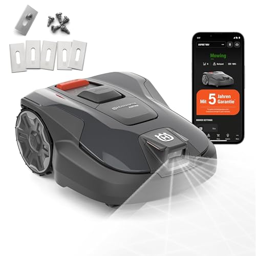 HUSQVARNA Automower Aspire R6V Mähroboter ohne Begrenzungskabel AI Vision GPS-Navigation App-Steuerung virtuelle Zonen bis 600 m inkl. 6 Ersatzmesser