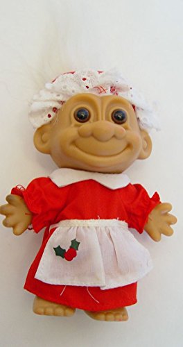 Muñeco Mrs. Santa Claus vintage Russ Berrie 13 cm miniatura 1