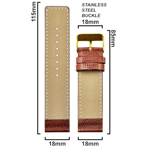 Image of DBLACK ''ATOR'' Leather Watch Strap, Pebble Design Pattern, Thin Leather Watch Belt / / For 18mm, 20mm, 22mm, 24mm, or 26mm Watch Band (Choose Your Size & Color)