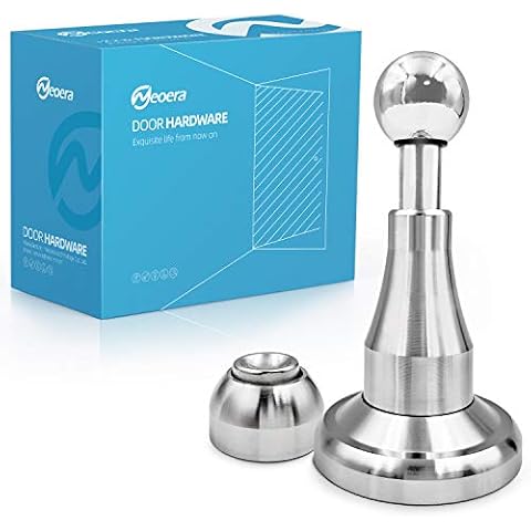 Neoera Magnetic Door Stopper, Updated Hydraulic Shock Absorbent Technology, Soft-Catch Magnetic Hold, Premium 304 Stainless Steel, Anti-Rust, Heavy Duty for Various Door Types, Wall Mount 1Pack Cover