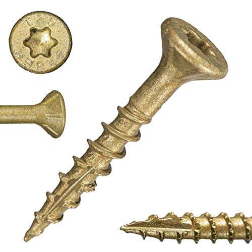 #9 x 1-1/4" Saberdrive Tan XL1500 Coated Exterior Star