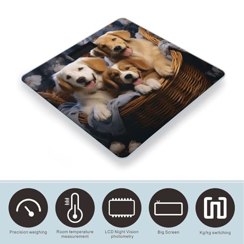 Báscula digital para baño con vidrio templado miniatura 3