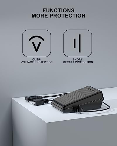 image for POANES Foot Pedal Power Cord Replacement for Janome Sewing Machine Com