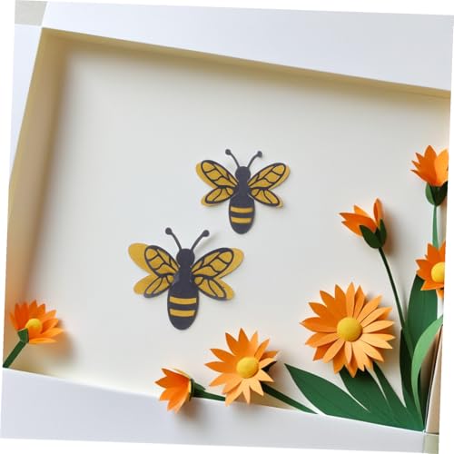 Pegatinas 3D Abejas en Papel Perlado Doble Capa Pack 12 miniatura 7