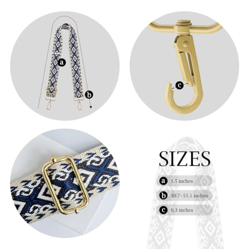 Image of TANOSII Wide Purse Strap Adjustable Replacement Shoulder Crossbody Strap Handbag Strap