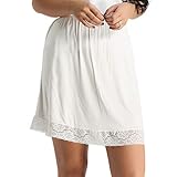 Damen knielanger Unterrock mit Spitzenverlängerung, halber Slip, Größe: Taille:58-114cm/23.0-45.0 inch, Gesamtlänge?45cm/18.0 inch.