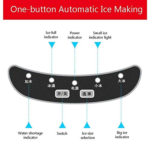 Máquina de hielo portátil 15kg capacidad cubos redondos miniatura 3