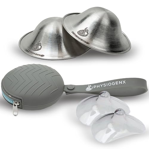Image of Silver Nipple Shield Breastfeeding Care Kit & Nipple Covers for Nursing Newborn Set – OB/GYN Designed Silver Nursing Cups with Breast Shields for Nursing & Carry Case