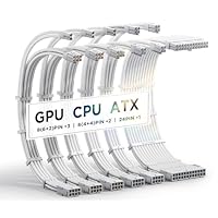 Cavi Prolunga AsiaHorse 16AWG Per PC - Set 24 Pin, GPU E CPU | Management Elegante In Bianco - Foto 8