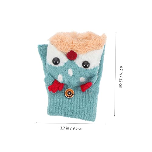 1pair Warm Plush Gloves for Boy Girl Cute Christmas Design Thick Thermal Lined Mittens for Cold Weather Activities for Boys and Girls2