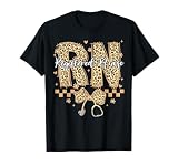 Cute RN Registered Nurse Leopard for Women T-Shirt