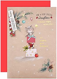 Hallmark Christmas Card for Daughter - Cute Illustrated Spoonful of Love Design
