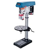 KATSU Tools Robuste Tischsäulenbohrmaschine, 550 W + 16 mm Bohrfutter + 16 Geschwindigkeiten, elektronischer Schalter mit variabler Geschwindigkeit, max. 80 mm Bohrtiefe + max. 2770 U/min,