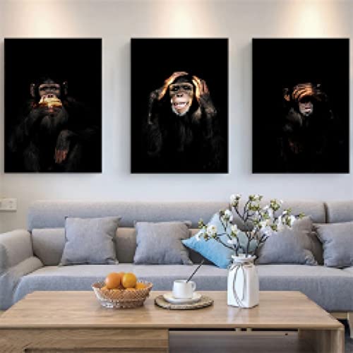 Art impression sur toile de chimpanzé au rendu artistique saisissant