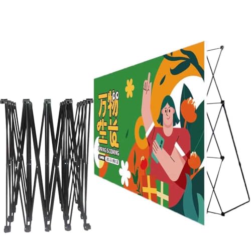 Structure de stand portable pour exposition rapide en tissu noir 22,9cm