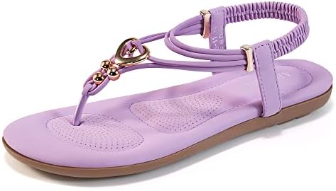 Women's Summer Sandals Beach Bohemian Beaded Ankle Walking Strap Casual Flip Flops Ladies Sexy Flats Comfortable Shoes