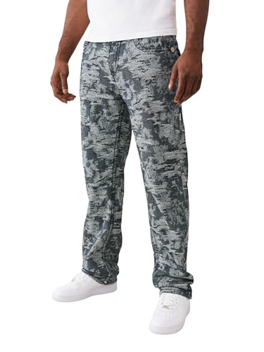 True Religion Men's Jacquard Bobby Super T Flap Jeans 32