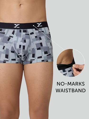 Image of XYXX Men's CloudSoft Modal Printed Trunks| Snug Fit, 4-Way Stretch & No-Marks Waistband Underwear for Man