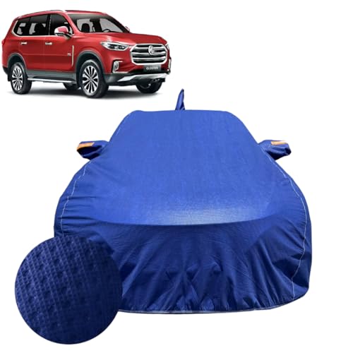 Image of Car Cover for MG Gloster (2020-2023) | 100% Waterproof Cover with Antenna & Reflective Mirror Pockets | Dustproof, Scratchproof, Heatproof Gloster Car Cover |Soft Cotton Lining| Blue