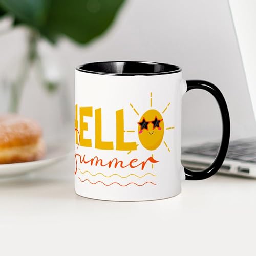 Taza de cerámica 11 oz CafePress Hello Summer miniatura 3