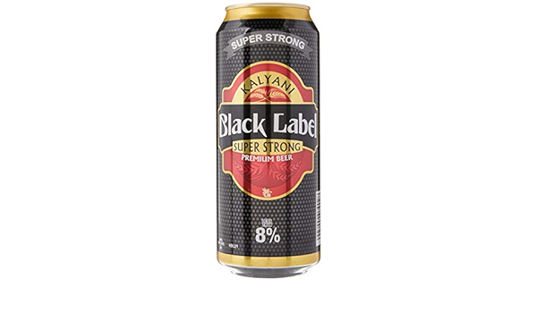 Kalyani Black Label Super Strong Premium Beer Can, 490 ml