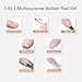 MEMEDA Builder Gel, 7-in-1 Cover Nude for Nail Thickening, LED Lamp Cured 15ML Strengthener, Quick Extension, Soak Off Long Lasting UV Base Coat Polish