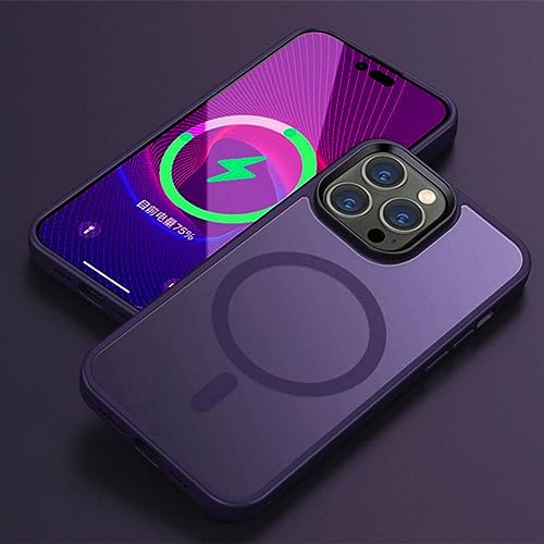 Coque de téléphone magnétique violet foncé protectrice et élégante pour sublimer votre iPhone 14 Plus