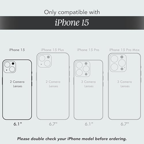 Image of COCOMII Rectangle for iPhone 15 Case, Eclipse Abalone Shell