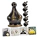 DOITOOL 6pcs Solid Lamp Finials Knobs for Harp Lamp Shade Holders Decorative Finial Caps Antique Finish Easy to Install