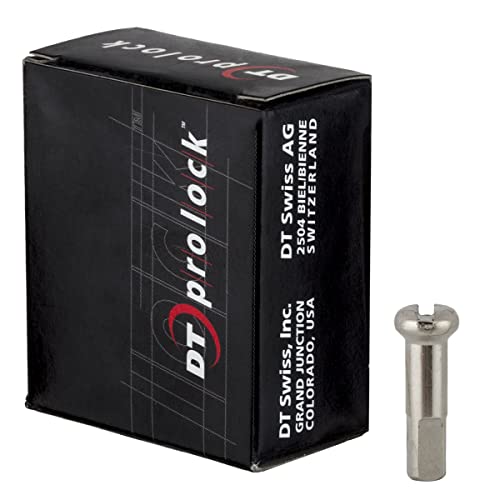 Tétons en laiton DT Swiss Prolock Lot de 100 pièces argentées pour rayon de vélo