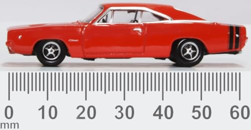 Oxford Diecast Dodge Charger 1968 1:87 Rojo miniatura 2