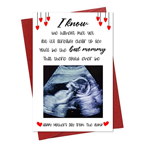 Flyab Happy First Mothers Day Card For Mom First Time Mother's Day Card From The Bump With Photo Insert First Mothers Day Card With Envelope Pregnancy Gift For New Mom Mother To Be Expecting Mom #TOP16