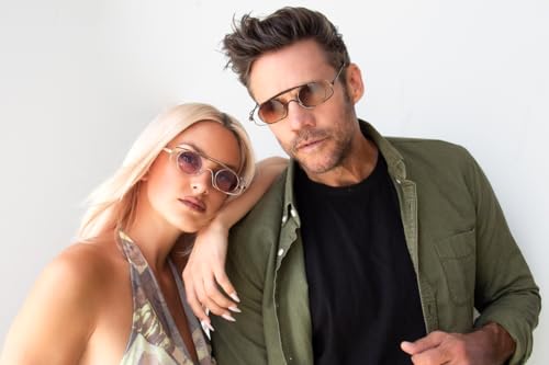 A.J. Morgan Eclectic Metal Cut-Out Sunglasses Round4