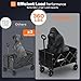 Originsure Collapsible Wagon Cart Foldable - Portable Heavy Duty Folding Beach Wagons with Wheels - Outdoor Utility Carts for Groceries, Shopping, Camping, Sports, Garden with Large Capacity - Black