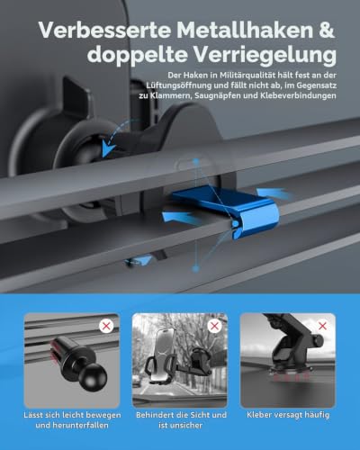 doenci Handyhalterung Auto, Handy Halterung Auto LüFtung, 360° Drehbare – Ansicht 2