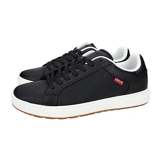 Levi's Piper, Zapatillas Hombre, Negro (Regular Black), 42 EU