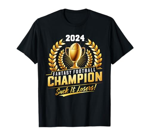 Funny Fantasy Football Champion 2024 Trophy T-Shirt