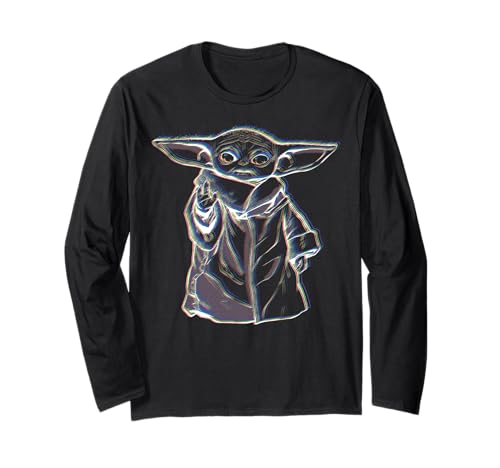 T-shirt Mandalorian The Child pour fan de Star Wars en coton à manches longues