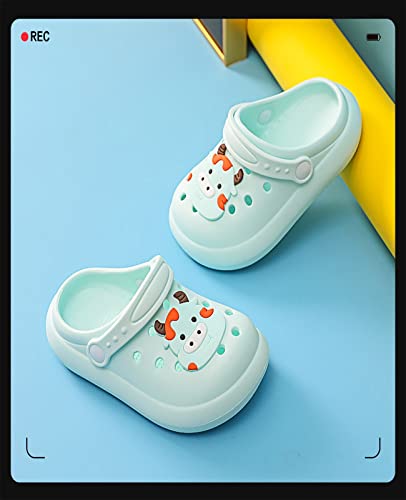 Gigididi Kid Garden Clog Slip On Shoes Classic Beach Pool Shower Sport House Sandals Slippers Home Room Shoes Indoor Outdoor For Toddlers Children Youth Boys Girls Light Green Size 12.5-13 Little Kid #TOP2