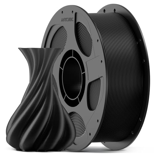 ANYCUBIC PLA Filament 1.75mm High Speed, Bis zu 600 mm/s Hohe Geschwindigkeit 3D Drucker Filament, Intelligente Identifikation 1KG Schwarz