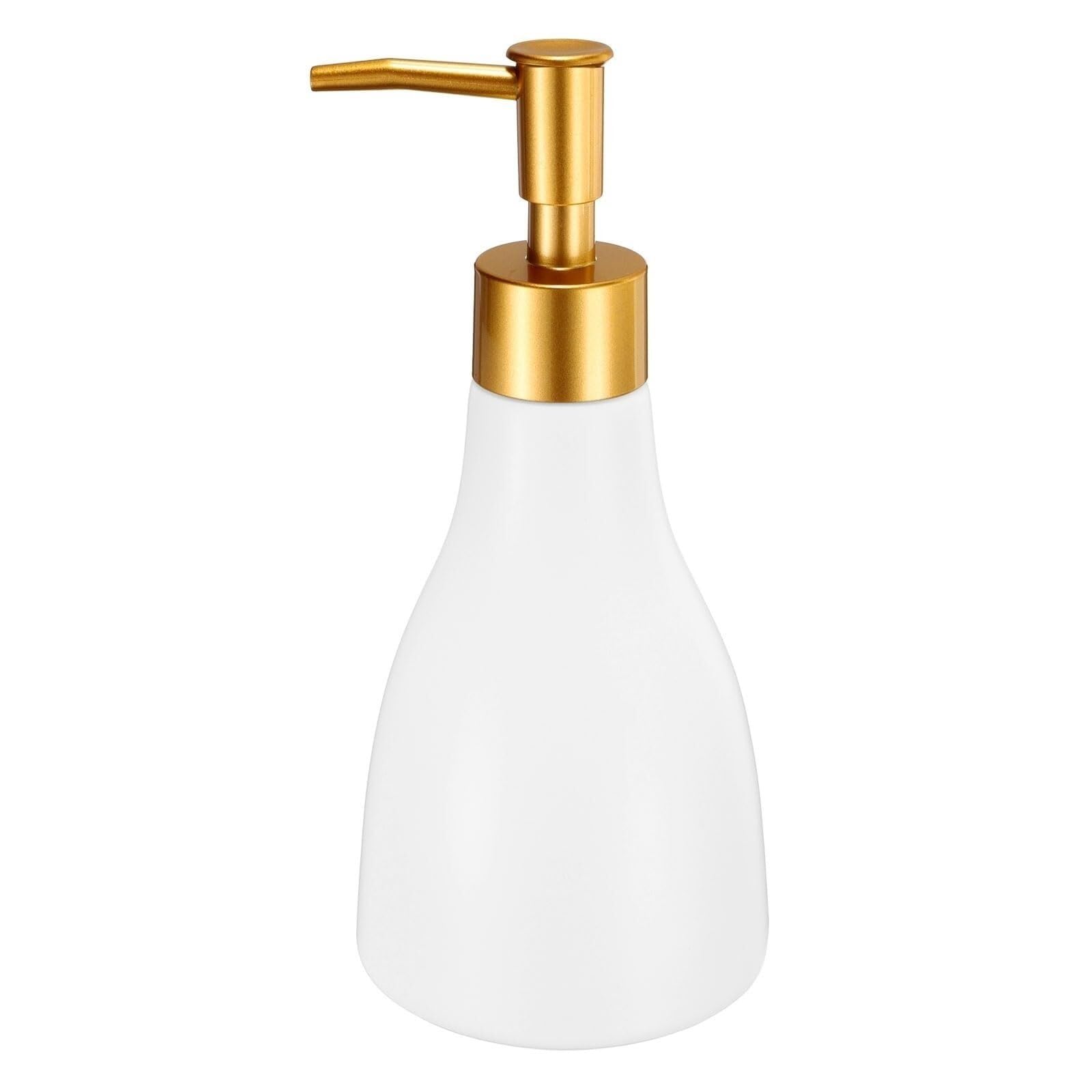 Empty Barthroom and Dish Soap Dispenser Hand and Dish Detergent Lotion With Pump Decor for Counter(White)