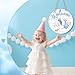 Baby Welcome Sign, Gender Reveal Wooden Hanging Hello World Wreath Newborn Name Birth Announcement Board Nursery Decor for Hospital Baby Shower Porch Party Front Door Decoration(Boy, Blue)