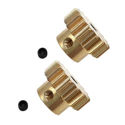 Bevel Gear Pinion Hardware Mechanical 2pcs Brass Motor Gears 17T Golden Pinion Cogs