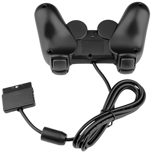 Kit 2 Controles DualShock para PS1 e PS2 Knup Joystick Manete Video Game Analógico Playstation