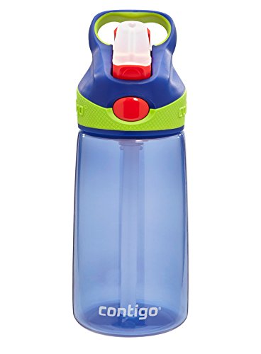 Contigo AUTOSPOUT Straw Kids Striker Water Bottle, 14oz, Cobalt